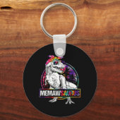 Memawsaurus Dinosaur Memaw Saurus Familie Matching Sleutelhanger (Voorkant)