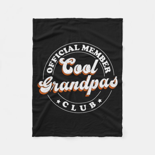 Member Cool Grandpas Club For New Grandfather  Fleece Deken (Voorkant)