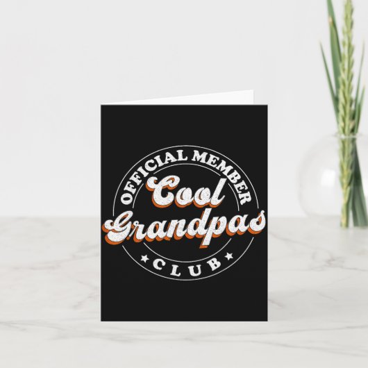 Member Cool Grandpas Club For New Grandfather Kaart (Voorkant)