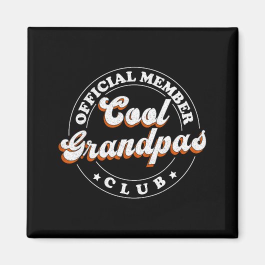 Member Cool Grandpas Club For New Grandfather  Magneet (Voorkant)