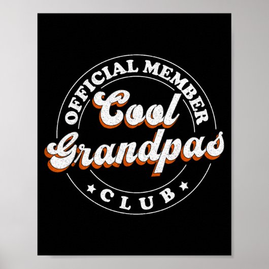 Member Cool Grandpas Club For New Grandfather  Poster (Voorkant)