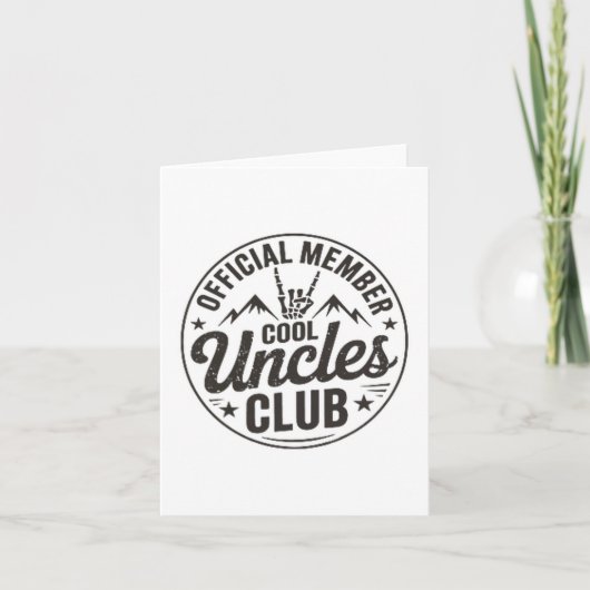 Member Cool Uncles Club Funny Uncle Father's Day  Kaart (Voorkant)