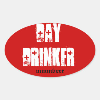 Member Day drinker Ovale Sticker