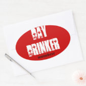 Member Day drinker Ovale Sticker (Envelop)