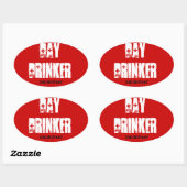 Member Day drinker Ovale Sticker (Vel)
