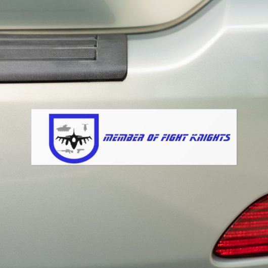 Member of Fight Knights Autoaufkleber Bumpersticker (Op auto)