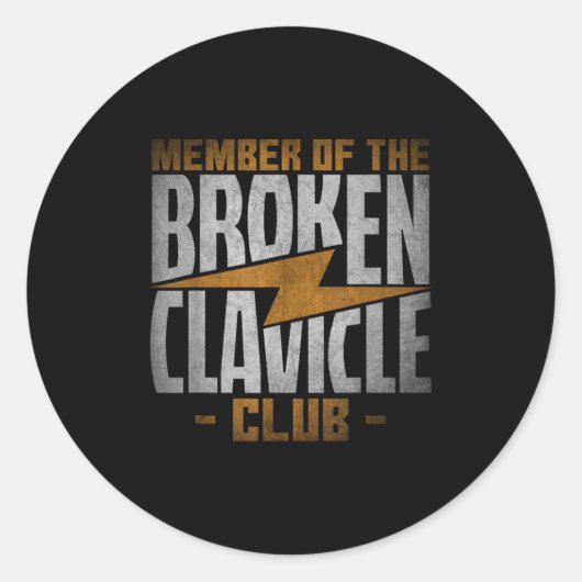 Member Of The Broken Clavicle Club - Recovery Quot Ronde Sticker (Voorkant)