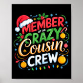 Member Of The Crazy Cousin Crew Christmas Squad Bi Poster (Voorkant)