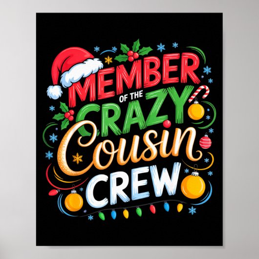 Member Of The Crazy Cousin Crew Christmas Squad Bi Poster (Voorkant)