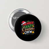 Member Of The Crazy Cousin Crew Christmas Squad Bi Ronde Button 5,7 Cm (Voorkant /achterkant)