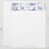 Membrete Magnolias azules Briefhoofd (Voorkant / Achterkant)