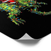 Meme 67 Christmas Santa Riding Dinosaur T Rex Boys Poster (Hoek)