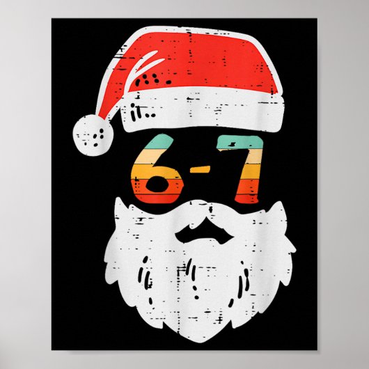 Meme 67 Kerstman Kerstmis Zes Zeven Kerstmis Tiene Poster (Voorkant)