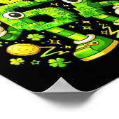 Meme 67 zes zeven 6 7 bruh St. Patrick's Day Iers Poster (Hoek)