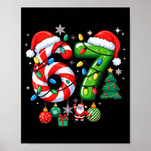 Meme 6 7 Christmas Matching Outfit Six Seven Trend Poster (Voorkant)