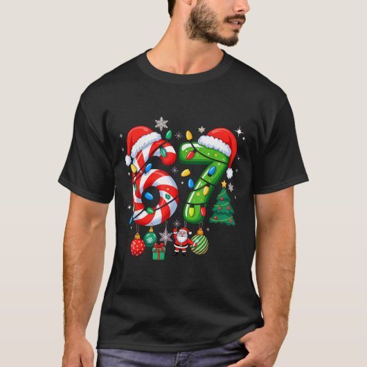 Meme 6 7 Christmas Matching Outfit Six Seven Trend T-shirt (Voorkant)