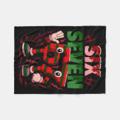 Meme 6 7 Zes Zeven Italiaanse Brainrot Kerst Rood Fleece Deken (Voorkant (Horizontaal))