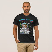 Meme "Barkonaut" Bulldog Funny Astronaut Space T-shirt (Voorkant volledig)