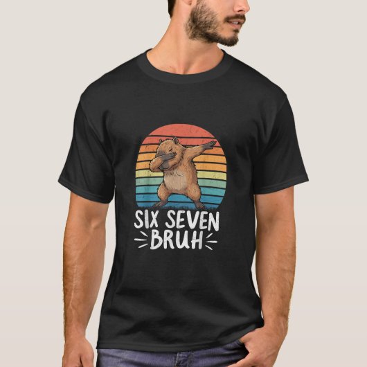 Meme Capybara Grappig Zes Zeven Bruh Capybara  T-shirt (Voorkant)