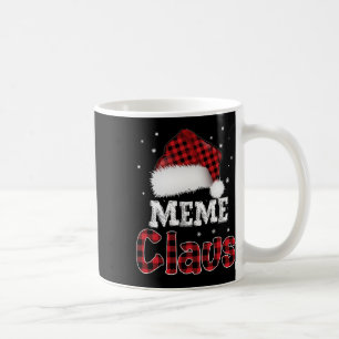 Meme Claus Kerst Rood Plaid Pyjama Familie Match Koffiemok
