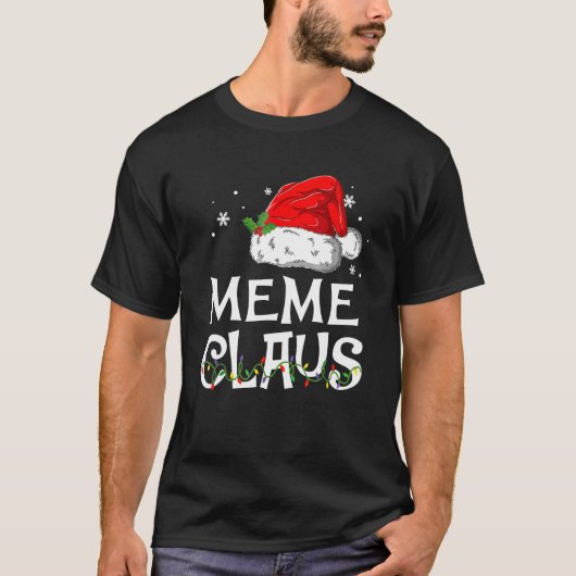 Meme Claus Santa Kerstkerstpajama Matching Family T-shirt (Voorkant)