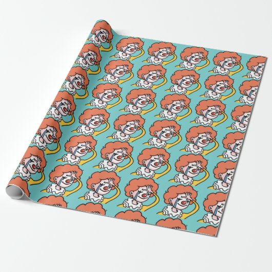 Meme Clown Wrapping Paper - Funny Design Cadeaupapier (Uitgerold)