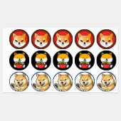 meme crypto stickers, meme trading labels (Vel)