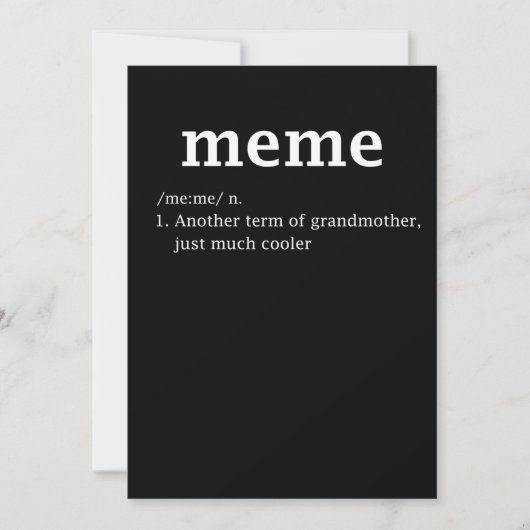 Meme Definition Funny Grandma Moederdag Vrouwen Save The Date (Voorkant)