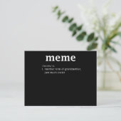 Meme Definition Funny Grandma Moederdag Vrouwen Uitnodiging Briefkaart (Staand voorkant)