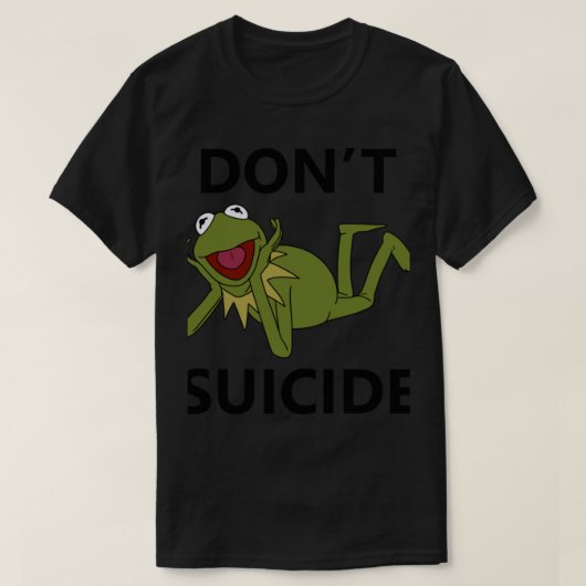 Meme Dont Kermit Zelfmoord T-shirt (Design voorkant)