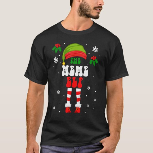 Meme Elf Kerstfamilie Matching Xmas Group Funn T-shirt (Voorkant)