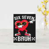 Meme Funny 67 Six Seven Bruh Heart Valentines Men  Kaart (Gele Bloem)