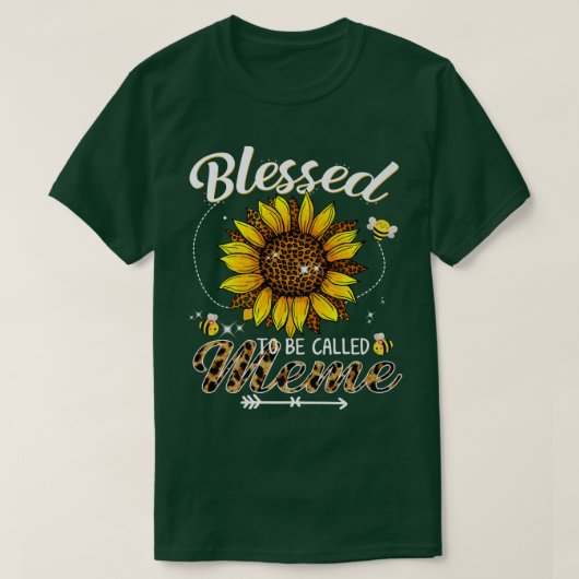Meme Funny Leopard Sunflower T-shirt (Design voorkant)