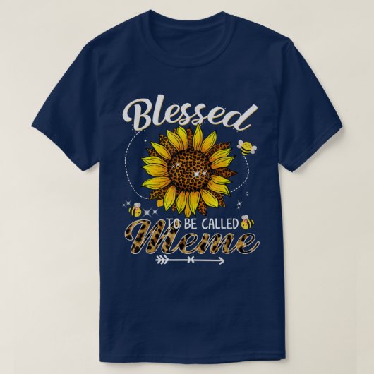 Meme Funny Leopard Sunflower T-shirt (Design voorkant)