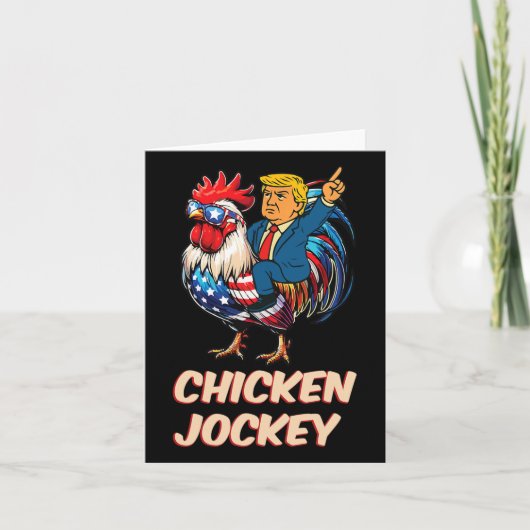 Meme Funny Trump Chicken Jockey Kaart (Voorkant)