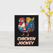 Meme Funny Trump Chicken Jockey Kaart (Gele Bloem)