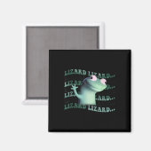Meme Funny Weirdcore Animal Women Mannen Lizard Li Magneet (Voorkant / Achterkant)