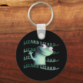 Meme Funny Weirdcore Animal Women Mannen Lizard Li Sleutelhanger (Voorkant)