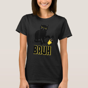Meme gezegde Bruh met Cat Greetings Joke T-shirt