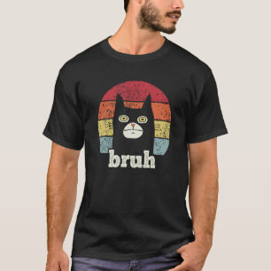 Meme Gezegde Bruh met kat Greetings Tiener jongens T-shirt