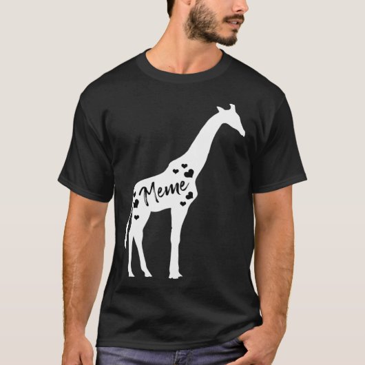 Meme Giraffe Grootouders Dag Safari Zoo Grootmot T-shirt (Voorkant)