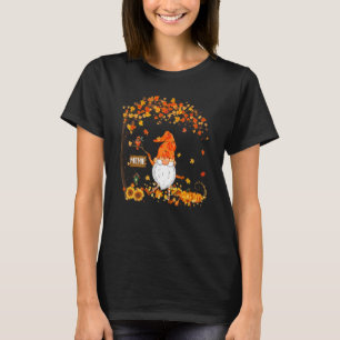 Meme Gnome Autumn Pumpkin Maple Leaf Herfst Season T-shirt