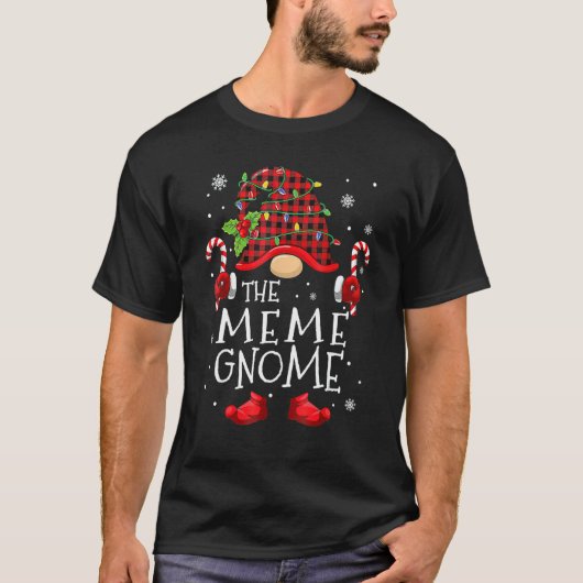 Meme Gnome Buffalo Pset Matching Family Kerstmis T-shirt (Voorkant)