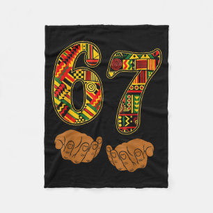 Meme Grappig 6 7 Zes Zeven Black History Month Man Fleece Deken