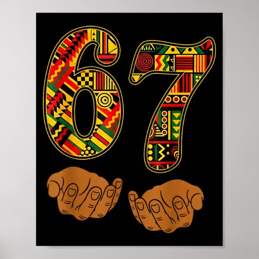 Meme Grappig 6 7 Zes Zeven Black History Month Man Poster (Voorkant)