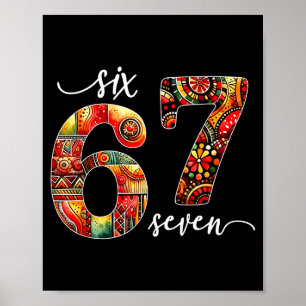 Meme Grappig 6 7 Zes Zeven Black History Month Man Poster