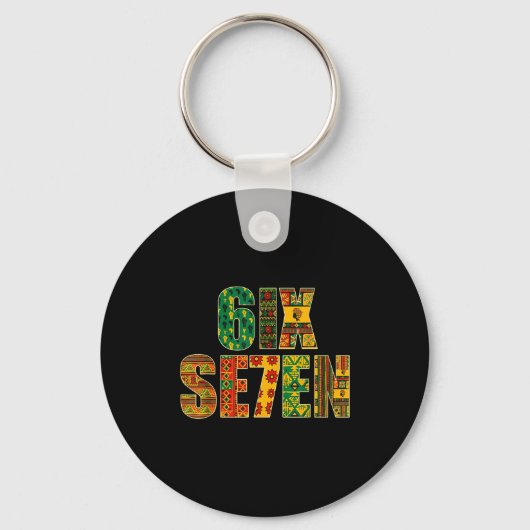 Meme Grappig 6 7 Zes Zeven Black History Month Man Sleutelhanger (Voorkant)