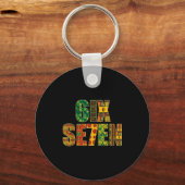 Meme Grappig 6 7 Zes Zeven Black History Month Man Sleutelhanger (Voorkant)