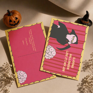 Meme Halloween Schattige Grim Reaper Briefkaart