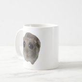 meme, hamster, hamster meme, droevige hamster, gra koffiemok (Voorkant links)